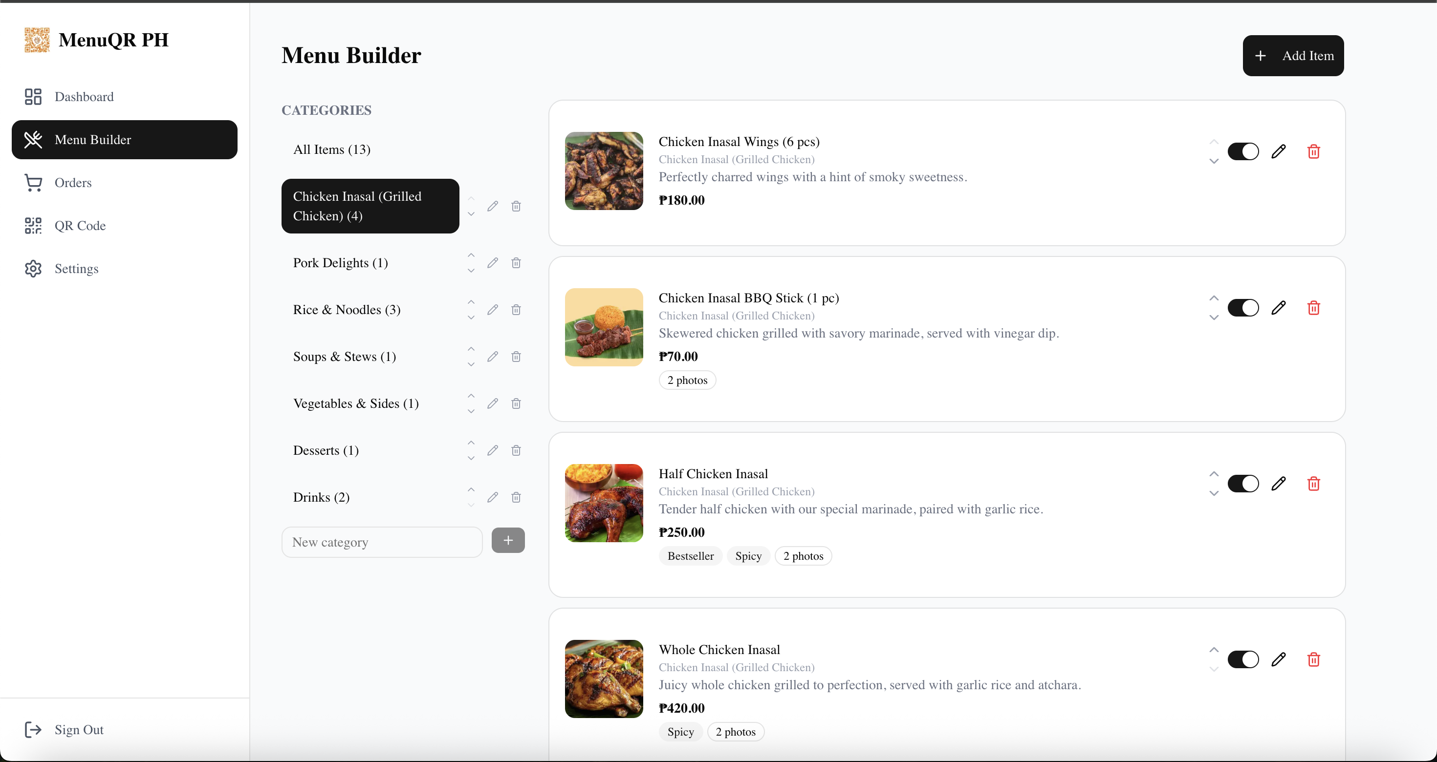 MenuQR PH screenshot 2
