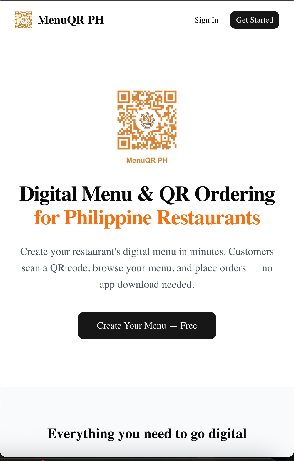 MenuQR PH screenshot 1